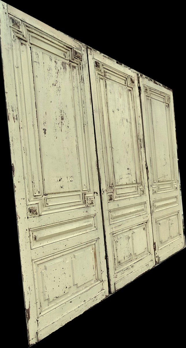 Trois Grandes Portes Anciennes d'époque Haussmann XIXème Placards Boiseries-photo-1