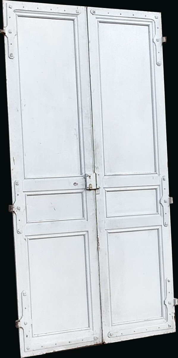 Three Old Double Doors Of Communication Or Double-sided Cupboard Eighteenth-photo-1