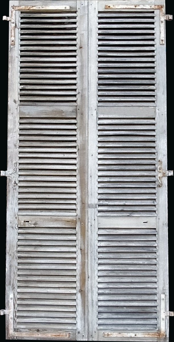  Volets Persiennes Grande Hauteur Adaptable 283 Cm Porte Ancienne Décoration Placard Dressing-photo-3