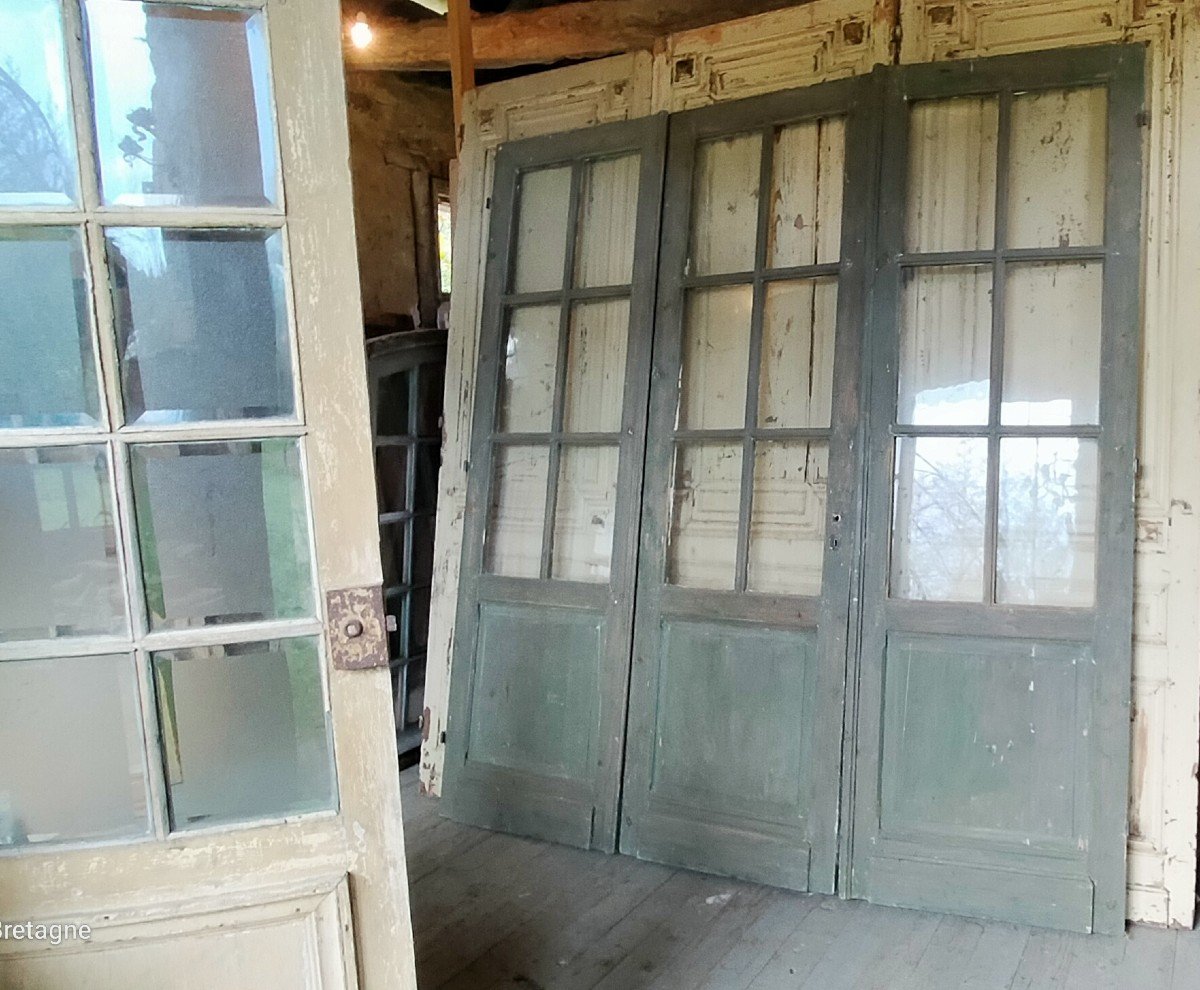 3 Beautiful Old Glass Doors Old Door Partition No1 - 6 Tiles-photo-4