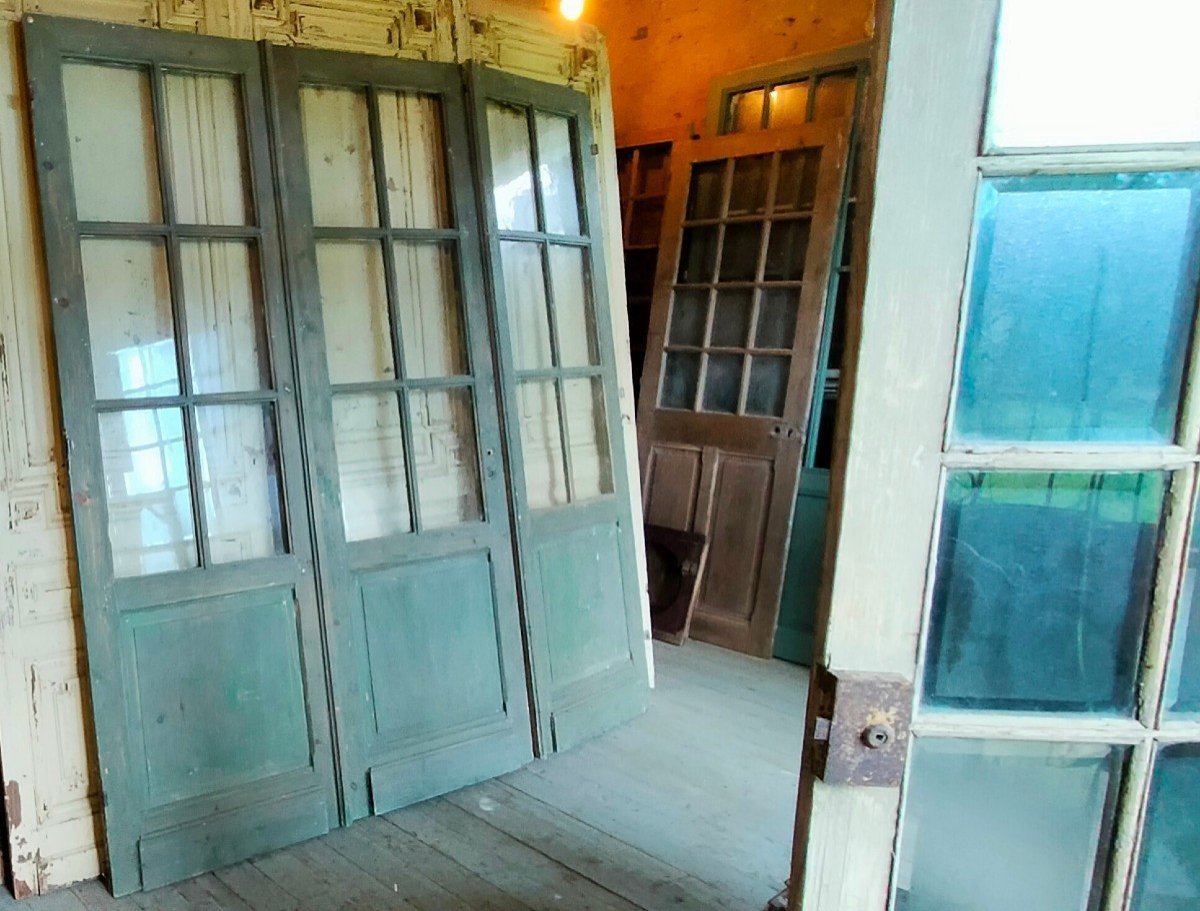 3 Beautiful Old Glass Doors Old Door Partition No1 - 6 Tiles