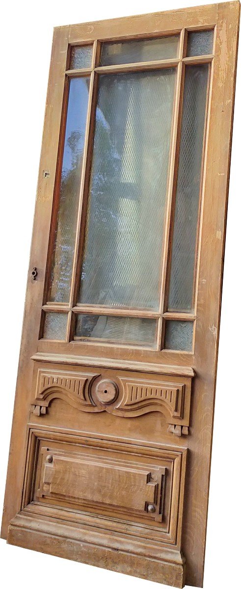 Three Old 19th Century Identical Glass Doors 234x90 Cm Old Shop Doors-photo-4