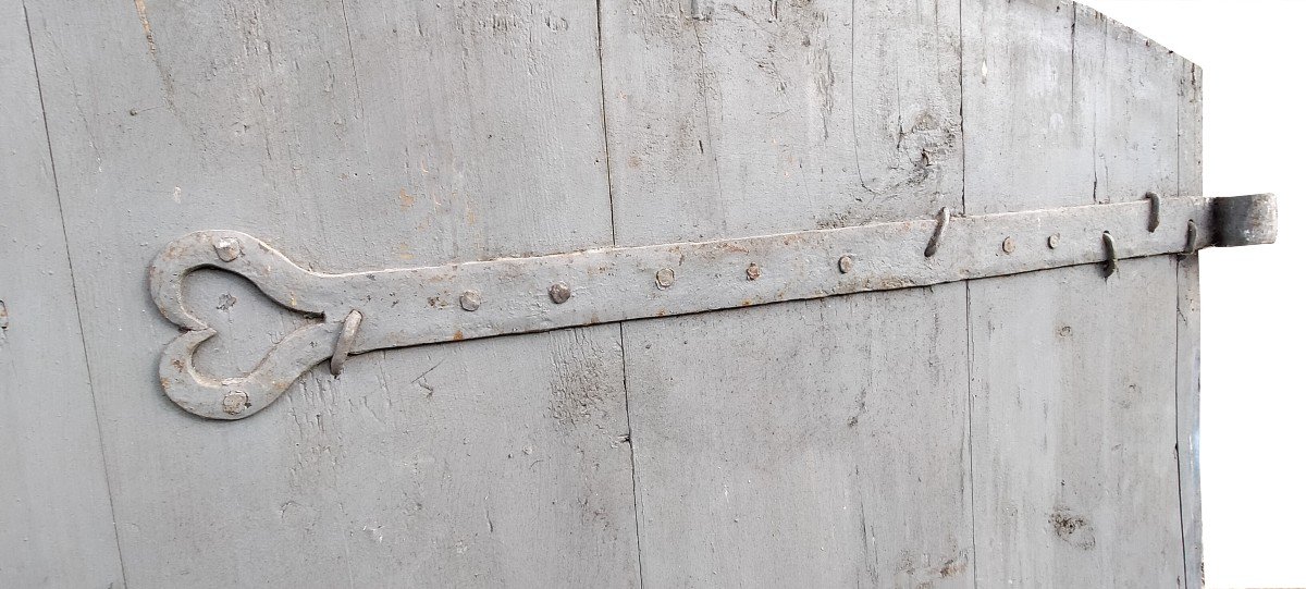 Arched Old Attic Or Cellar Door Superb Hinges No1