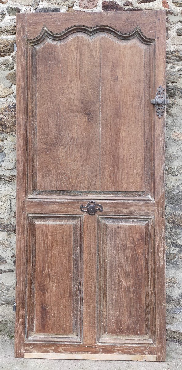 Beautiful 18th Century Oak Communication Door Beautiful Ironwork