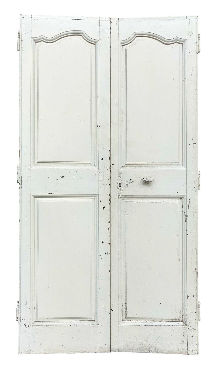 Double Porte Ancienne XVIIIème En Chêne Boiseries Belles Ferronneries
