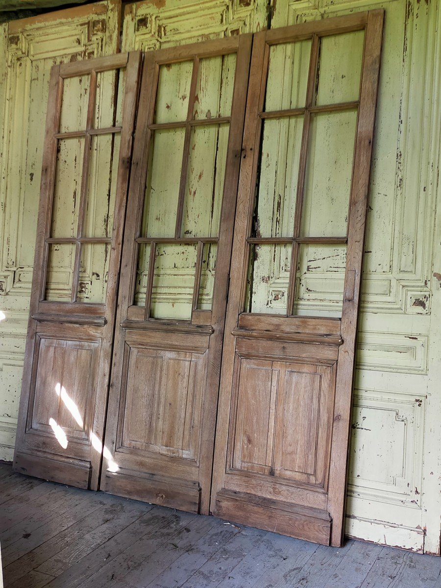 Three Old Glass Doors In Oak Glass Partition Partition-photo-2