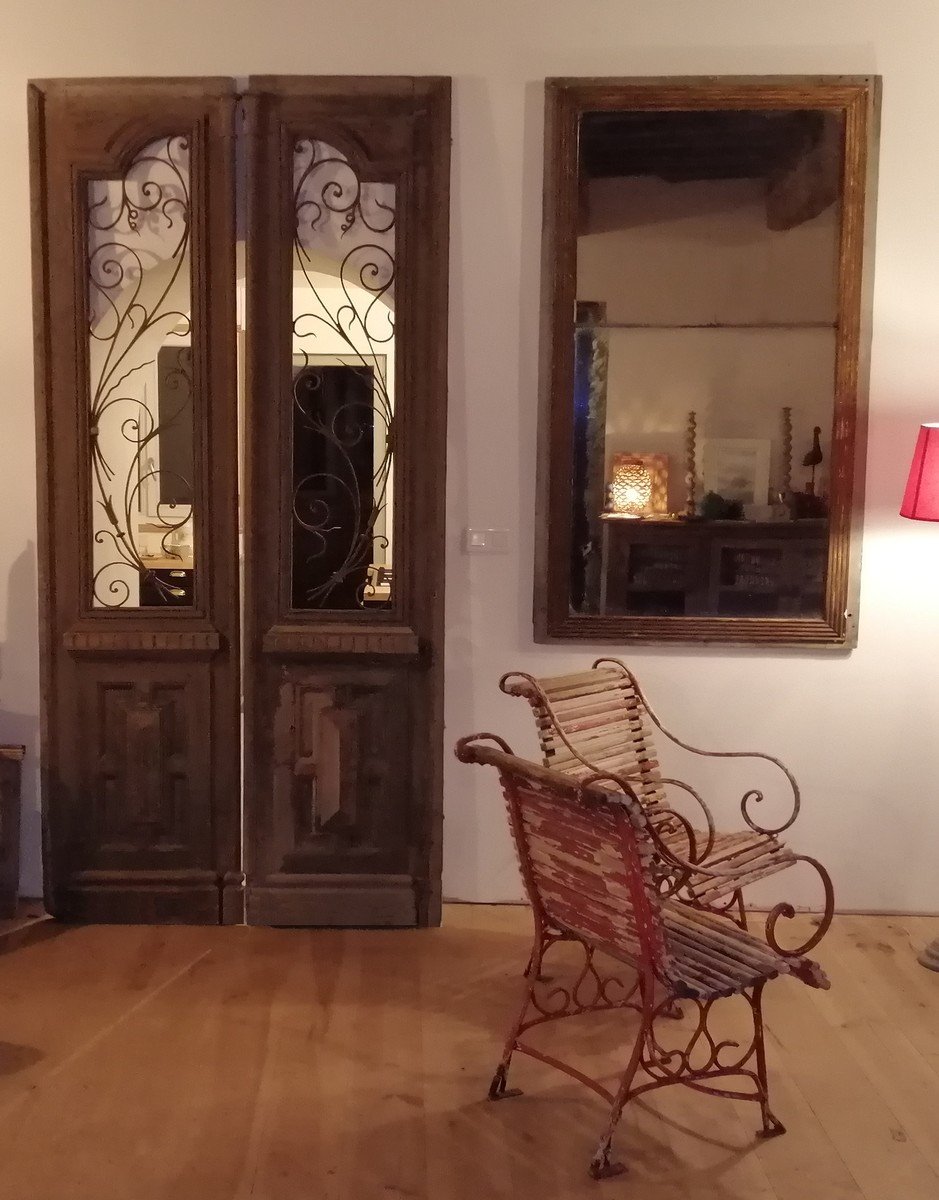 Old Double Oak Door Woodwork Doors-photo-2
