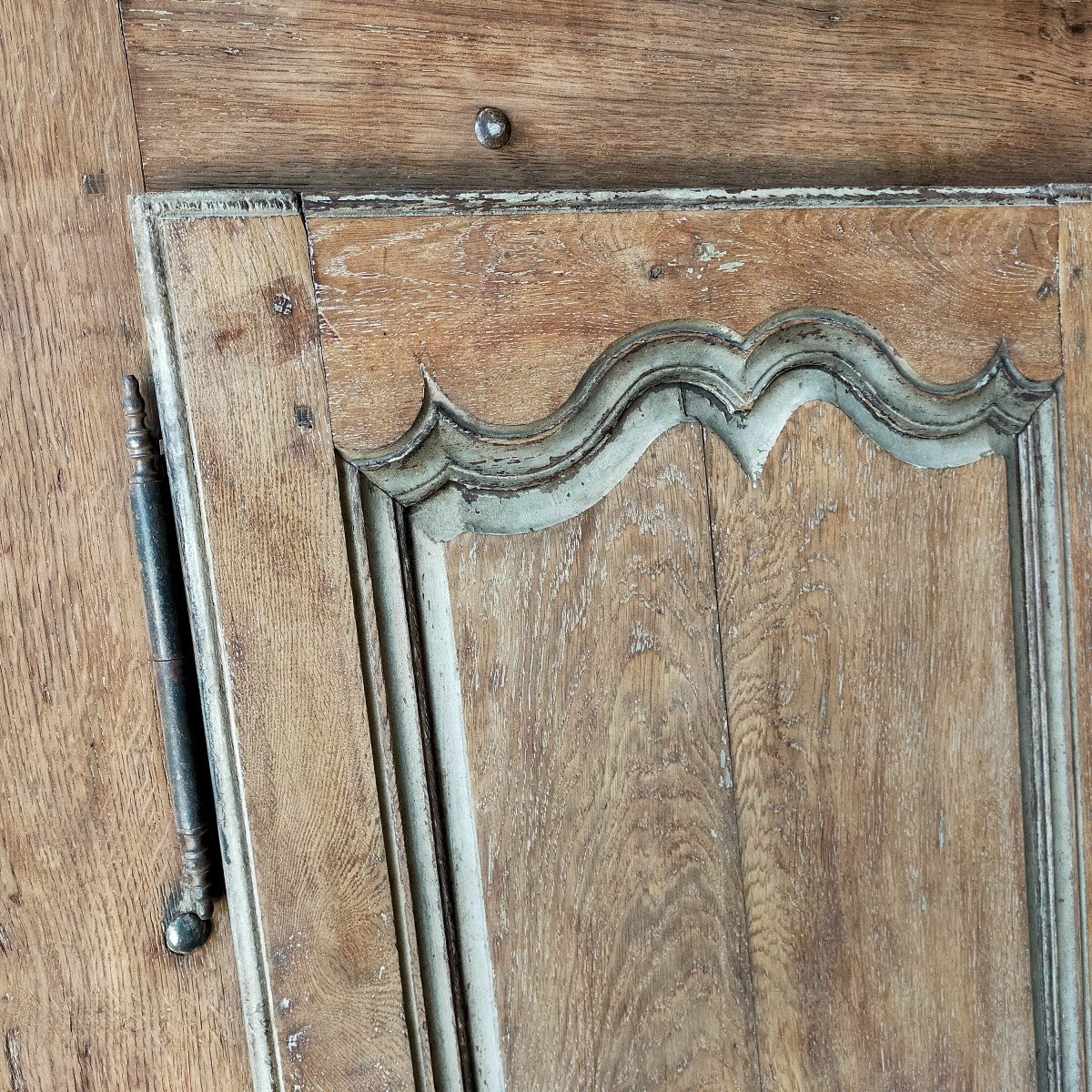 Facade Of Old 18th Century Cupboards In Oak Door Woodwork No3-photo-2