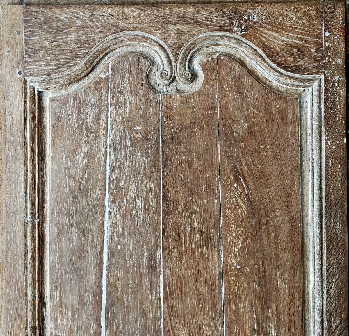 Old Entrance Door In Oak 18th Century-photo-4