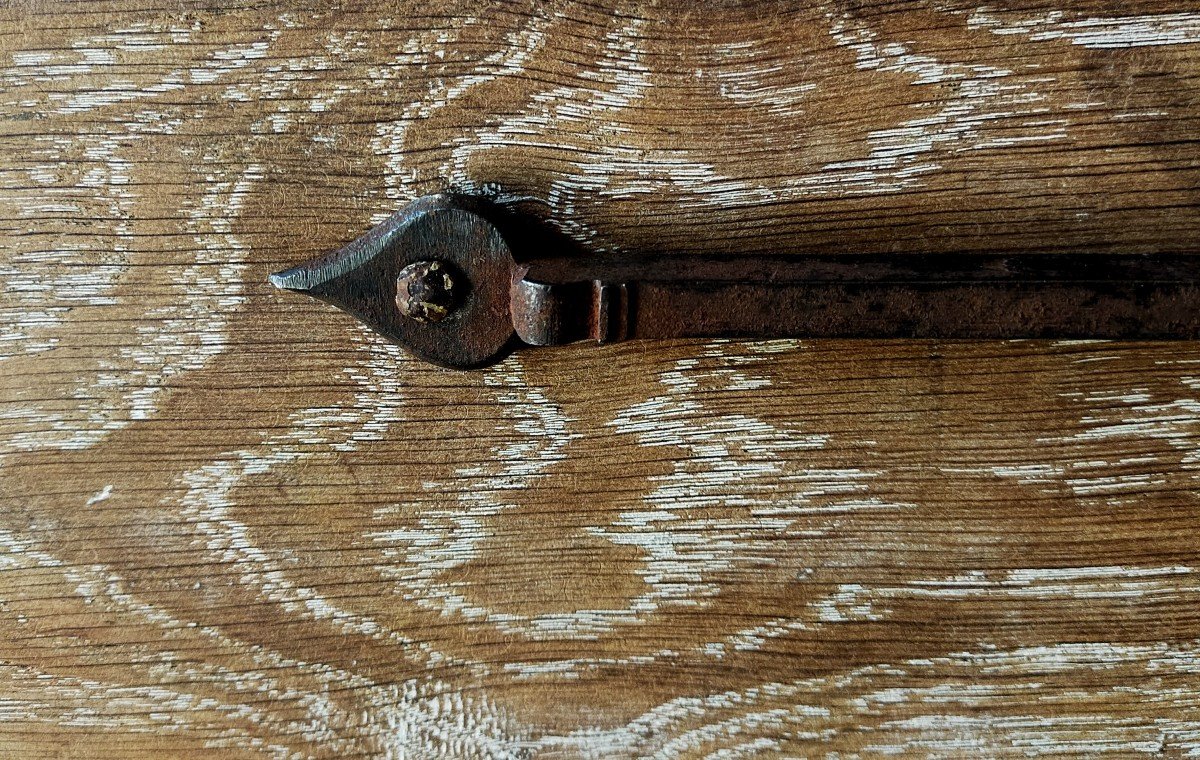 Old Entrance Door In Oak 18th Century-photo-3