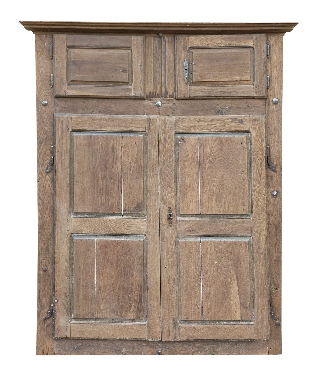Façade De Placards 4 Portes Anciens époque XVIIIème En Chêne Porte Boiserie DE