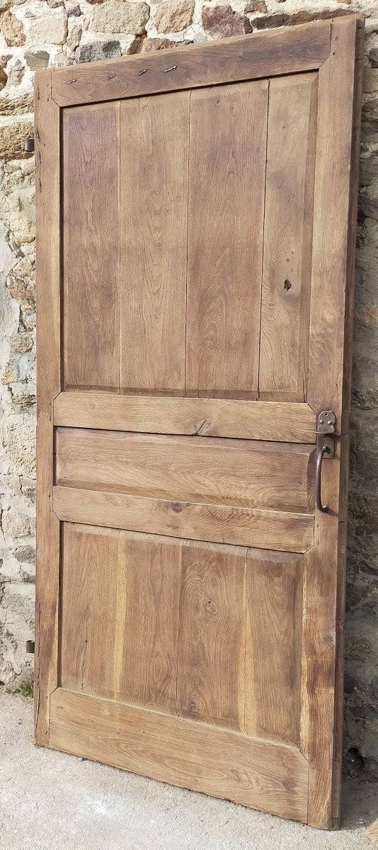 Porte Ancienne De Communication XVIIIème En Chêne XVIIIème-photo-4