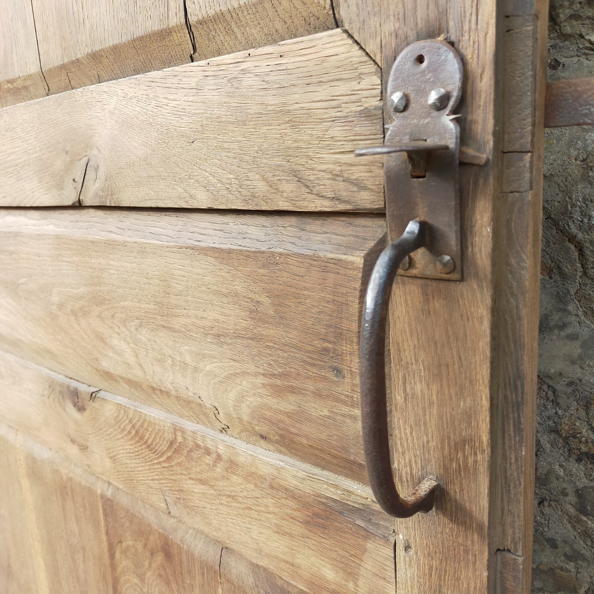 Porte Ancienne De Communication XVIIIème En Chêne XVIIIème