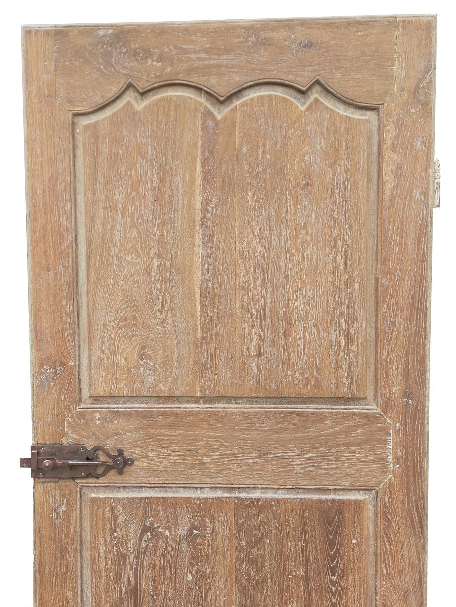 Porte Ancienne XVIIIème Double Face En Chêne BX-photo-3