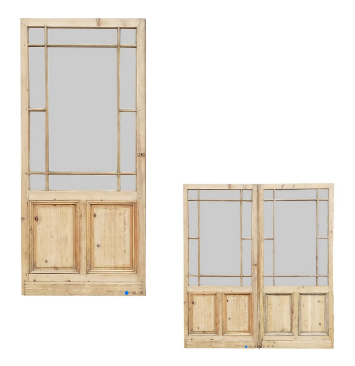 Two Old Large Glass Doors From Shop Store Glass Partition Installation Pocket Door Workshop