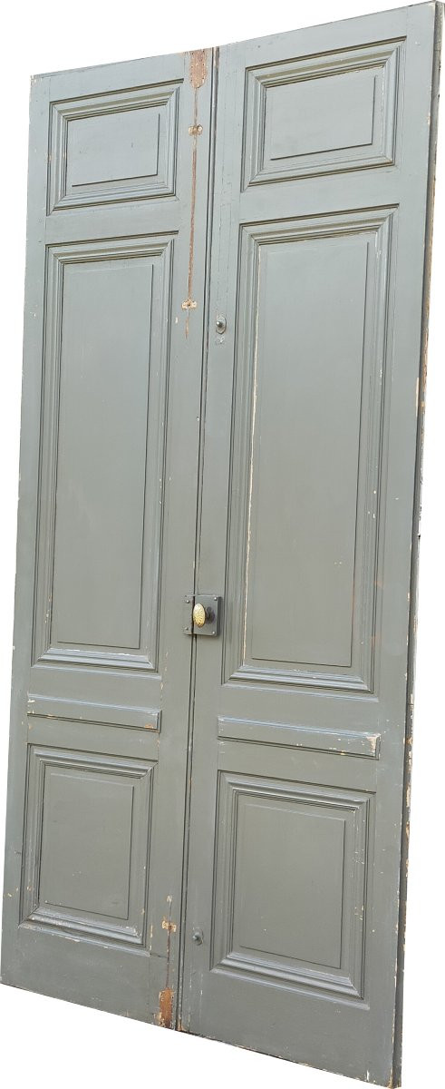 Antique Double Door From The Haussmann Period 1880 On Sale-photo-3