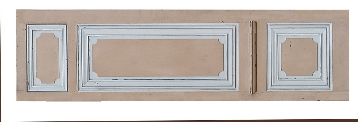 Large Lot Of Woodwork, Low Paneling, 29 Linear Meters, Old Doors-photo-2