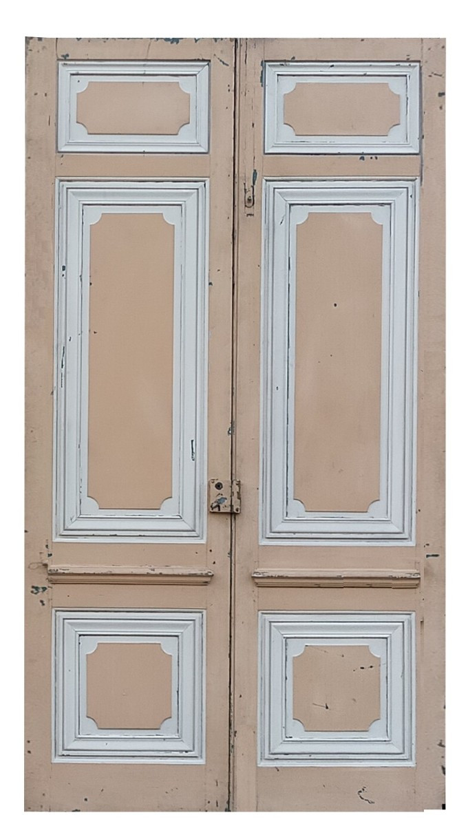 Large Lot Of Woodwork, Low Paneling, 29 Linear Meters, Old Doors-photo-1