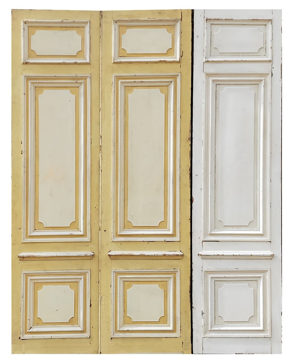 Set Of 12 Doors With The Same Design With Haussmann Period Spandrels And Woodwork-photo-3