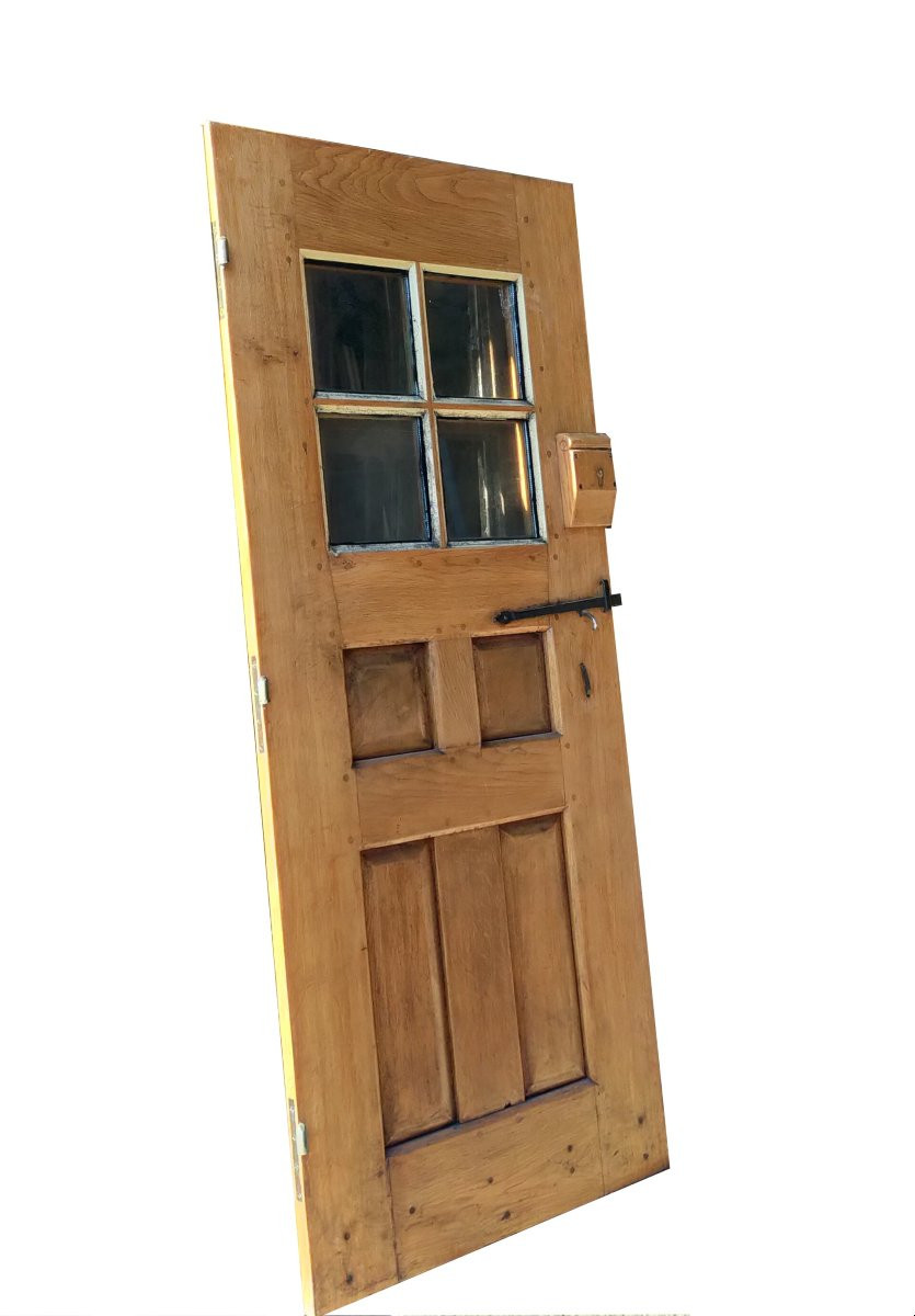 Vintage Oak-paned Glazed Front Door-photo-2