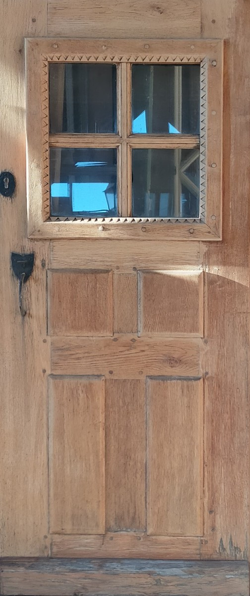 Vintage Oak-paned Glazed Front Door