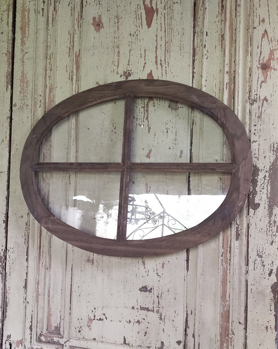 Deux oeil de boeuf en chêne en très bon état-photo-4