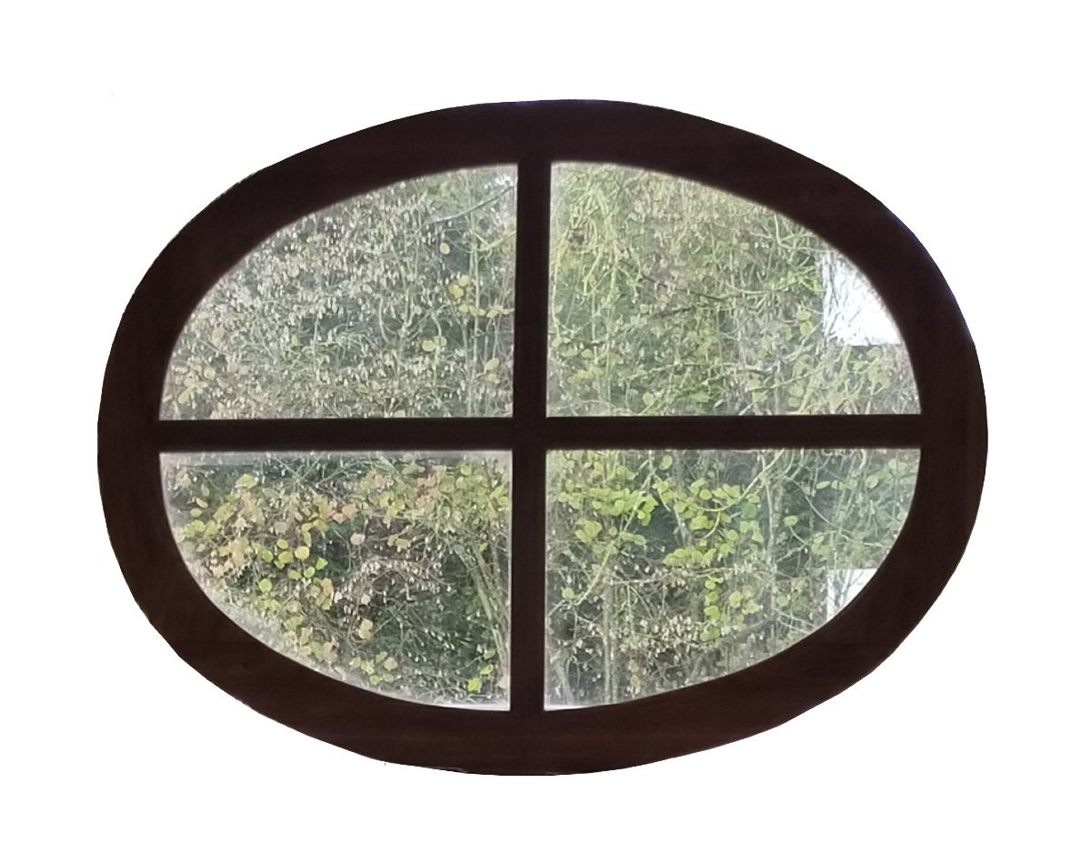 Deux oeil de boeuf en chêne en très bon état-photo-3