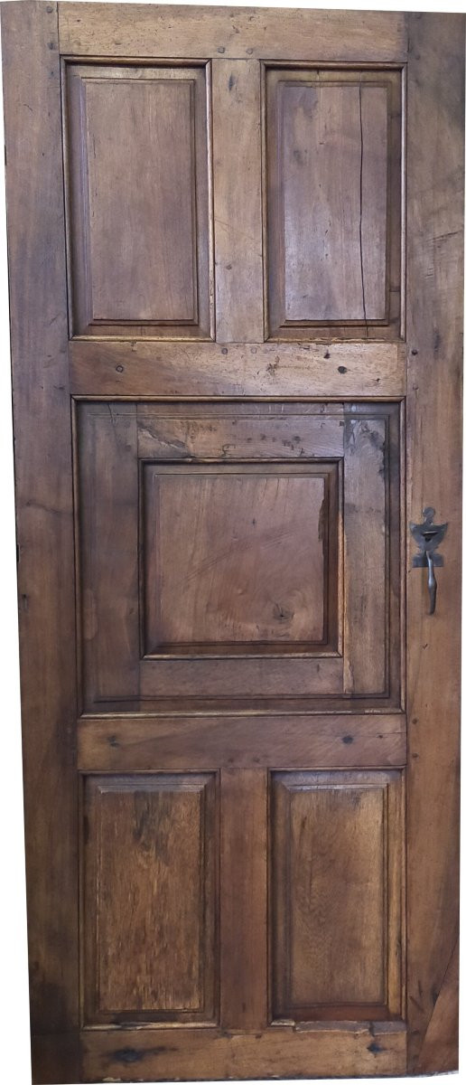Porte ancienne en chêne époque XVIIème-photo-3