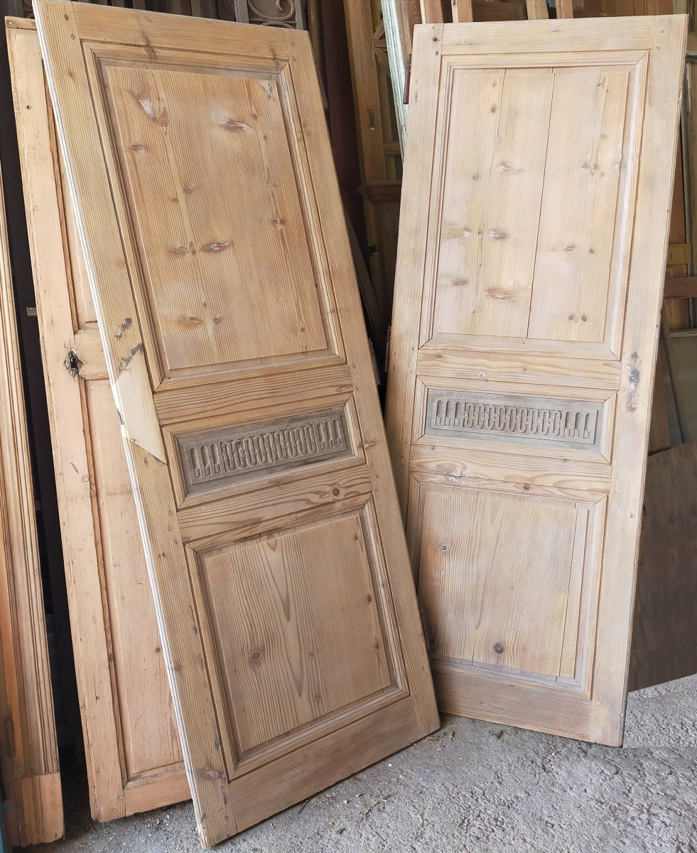 Paire de portes anciennes de communication Epoque Directoire-photo-1