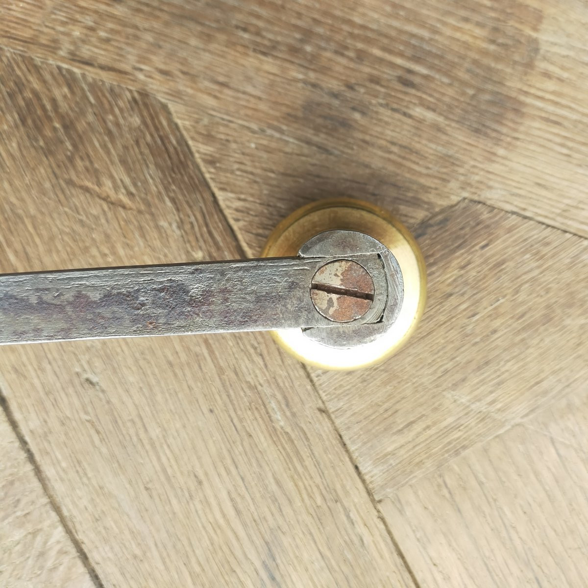 Lot de 5 verrous anciens monogrammés FT Maison Fontaine pour portes anciennes-photo-2