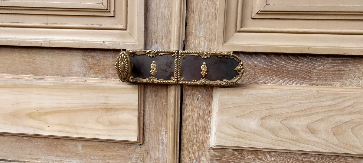 Qté 3 Grandes Double Portes Ancienne d'Apparat Pour Grands Volumes Porte Boiserie-photo-4