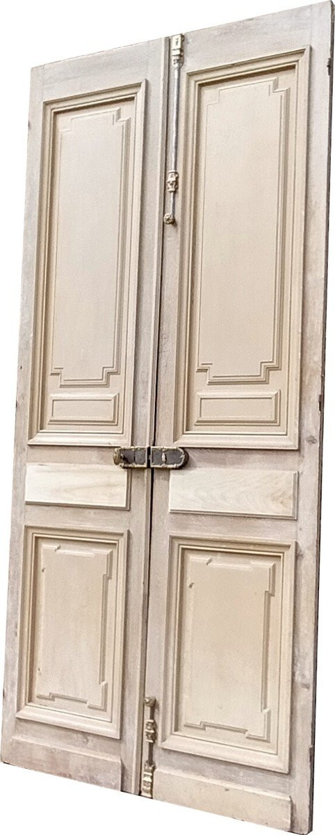 Qté 3 Grandes Double Portes Ancienne d'Apparat Pour Grands Volumes Porte Boiserie-photo-1