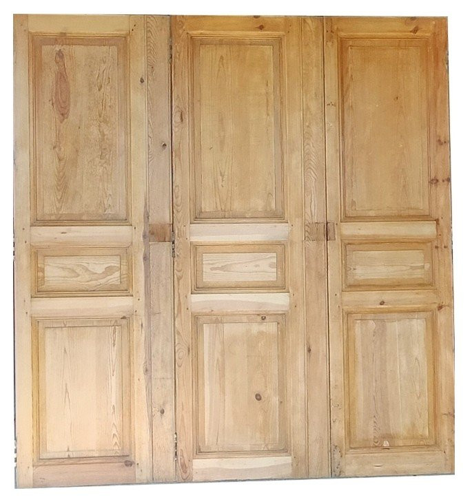 Antique Cupboard Doors Three Panels - A Total Of 49 Panels Available-photo-3