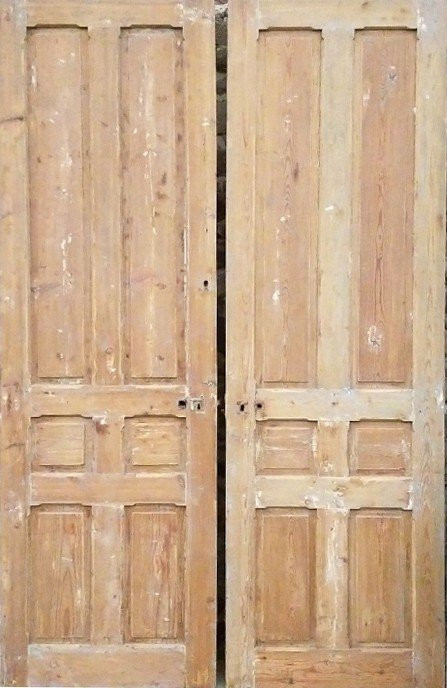 Antique Cupboard Doors Three Panels - A Total Of 49 Panels Available-photo-4