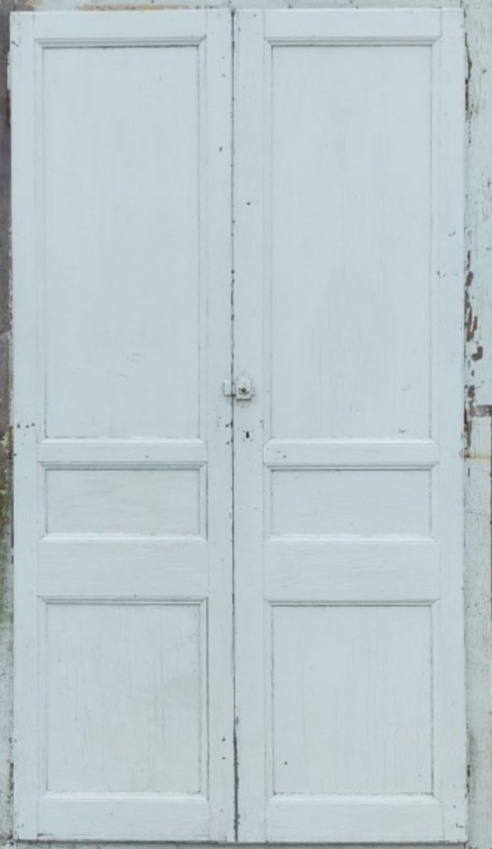 Antique Cupboard Doors Three Panels - A Total Of 49 Panels Available-photo-1