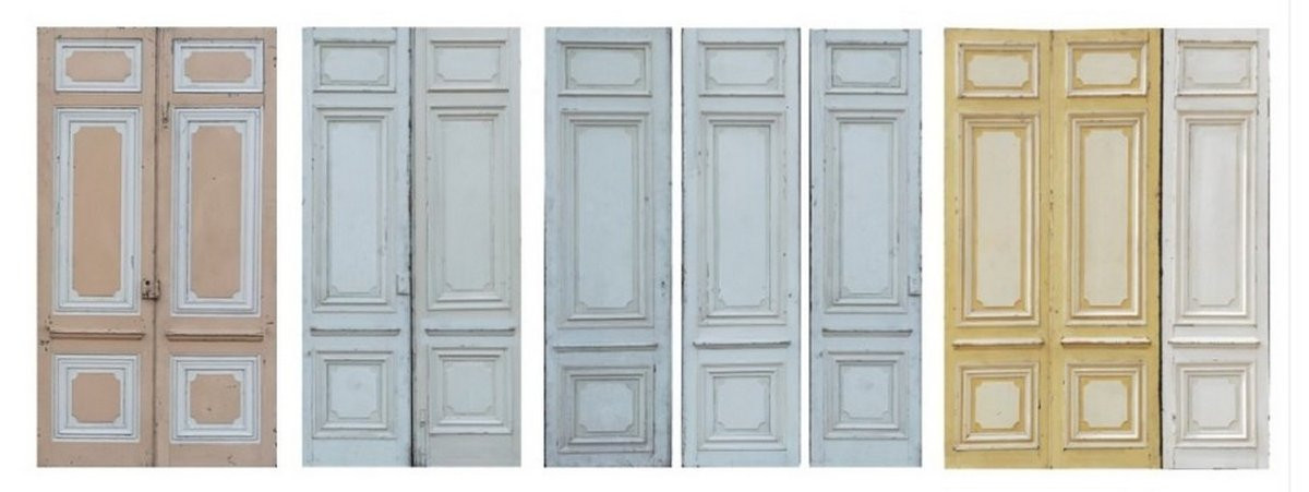 Antique Cupboard Doors Three Panels - A Total Of 49 Panels Available-photo-3