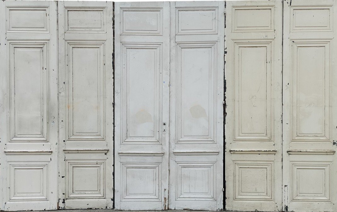 Antique Cupboard Doors Three Panels - A Total Of 49 Panels Available-photo-4