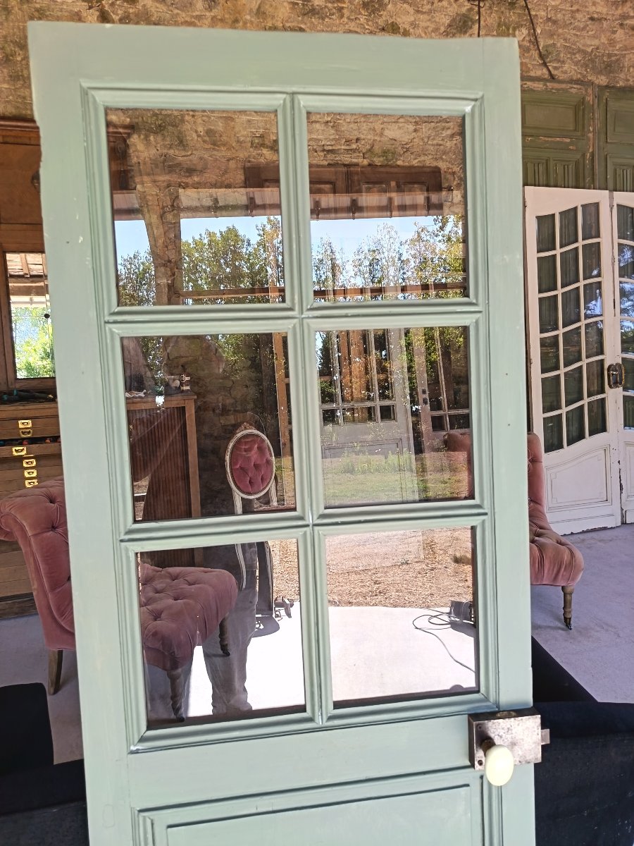 Antique Glass Door With 6 Panes-photo-1