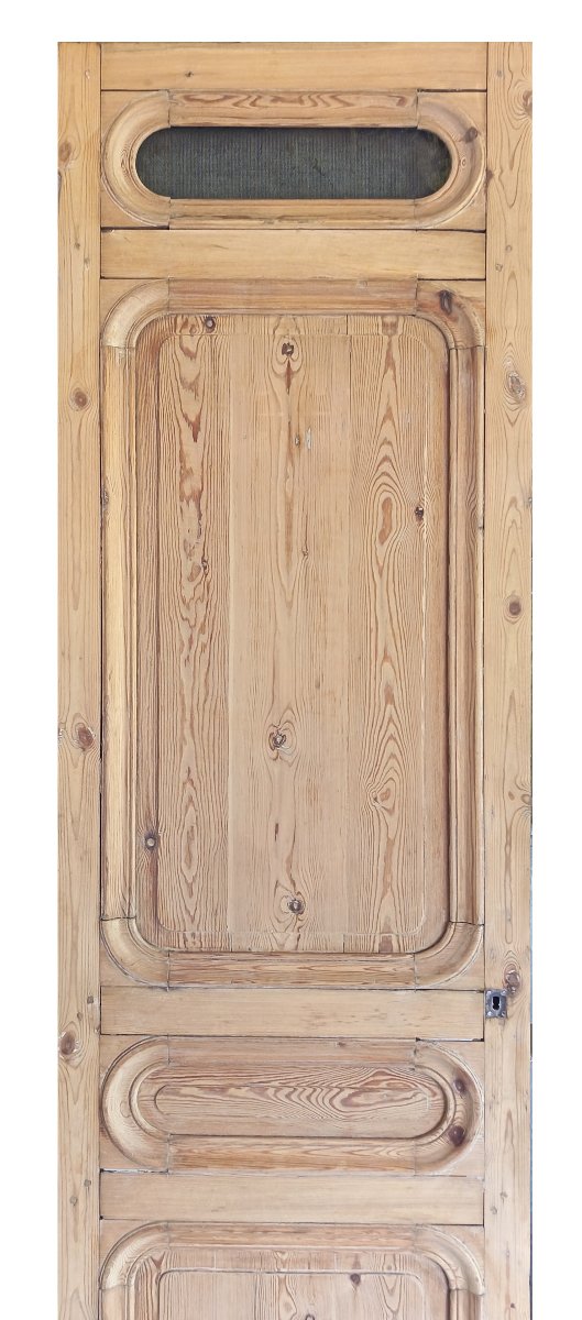 Antique Art Deco Door With A Glass Panel On The Upper Section-photo-4