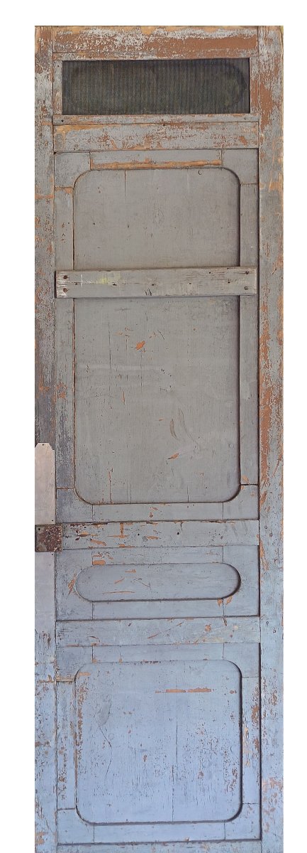 Antique Art Deco Door With A Glass Panel On The Upper Section-photo-5