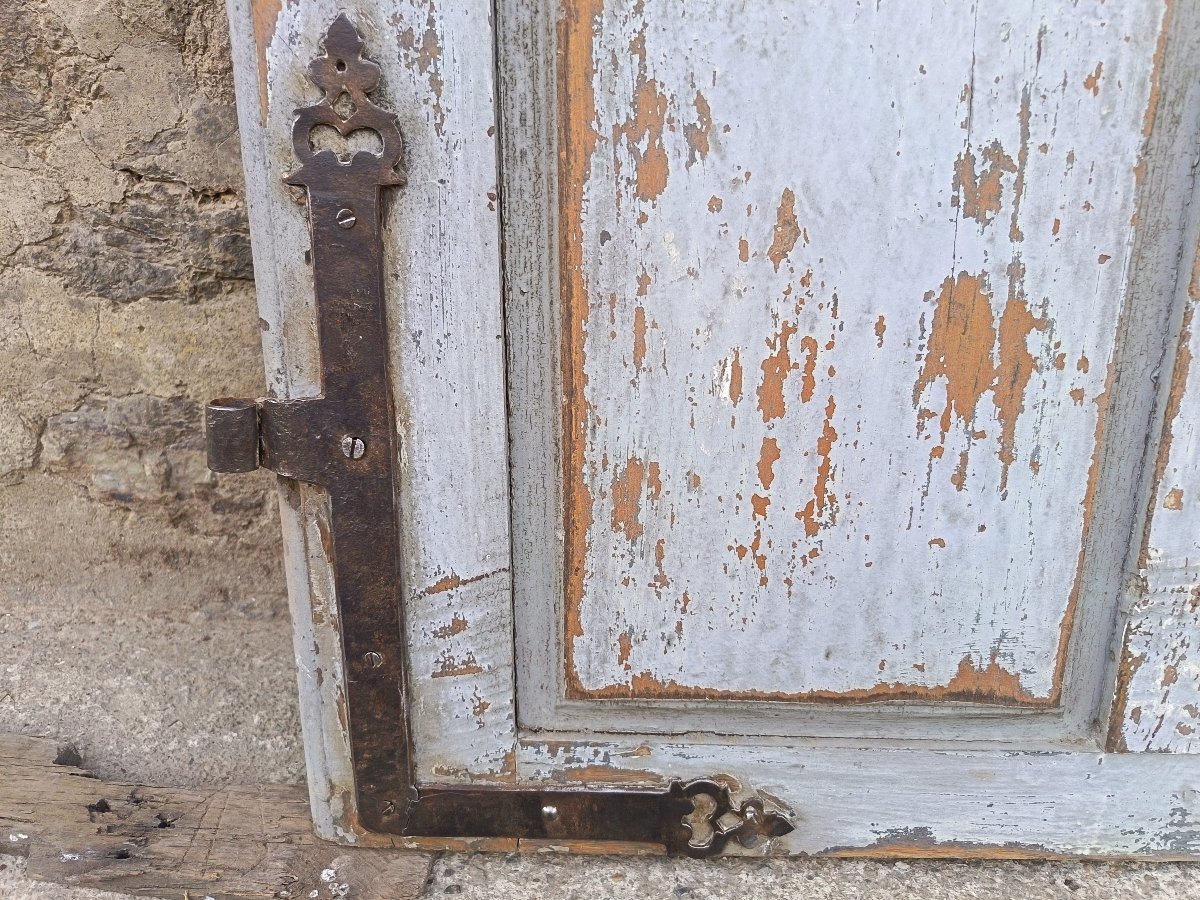 Porte ancienne en chêne époque XVIIIème 5 panneaux-photo-1