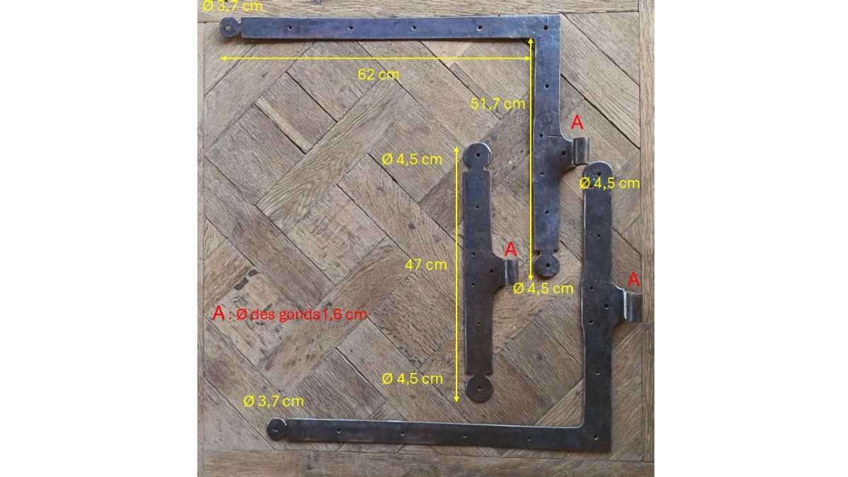 Pentures pour Portes Anciennes et une centaine d'autres ferronneries dans notre trésor !-photo-2