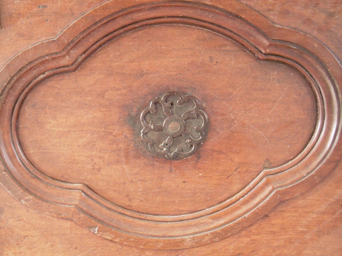 Large 18th Century Old Door In Blond Walnut Woodwork Doors