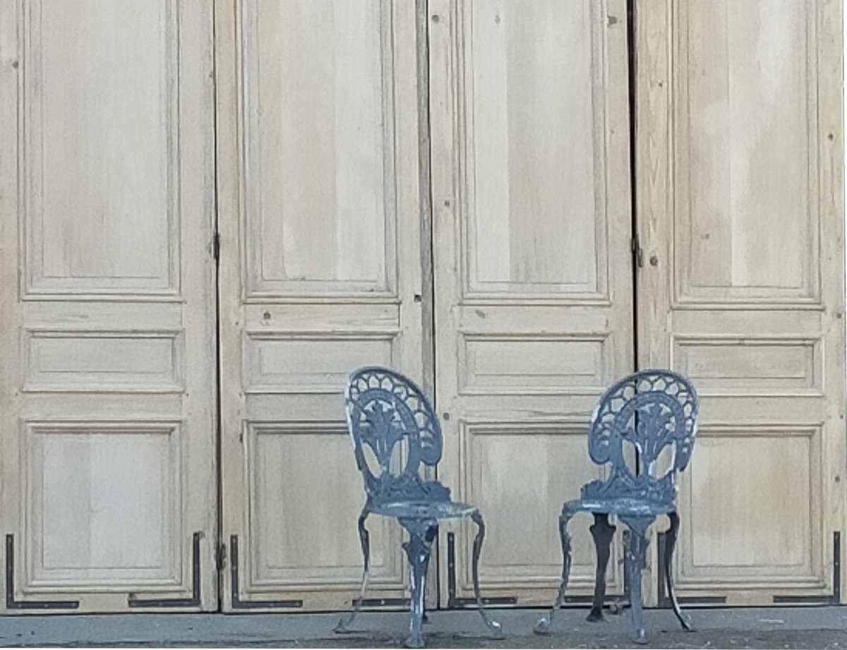 Double Communication Doors Or Wall Cupboard Woodwork Old Door-photo-2