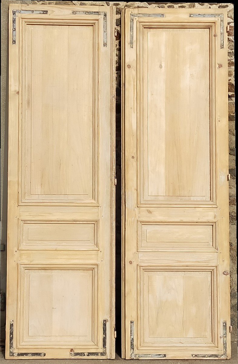 Double Communication Doors Or Wall Cupboard Woodwork Old Door-photo-3
