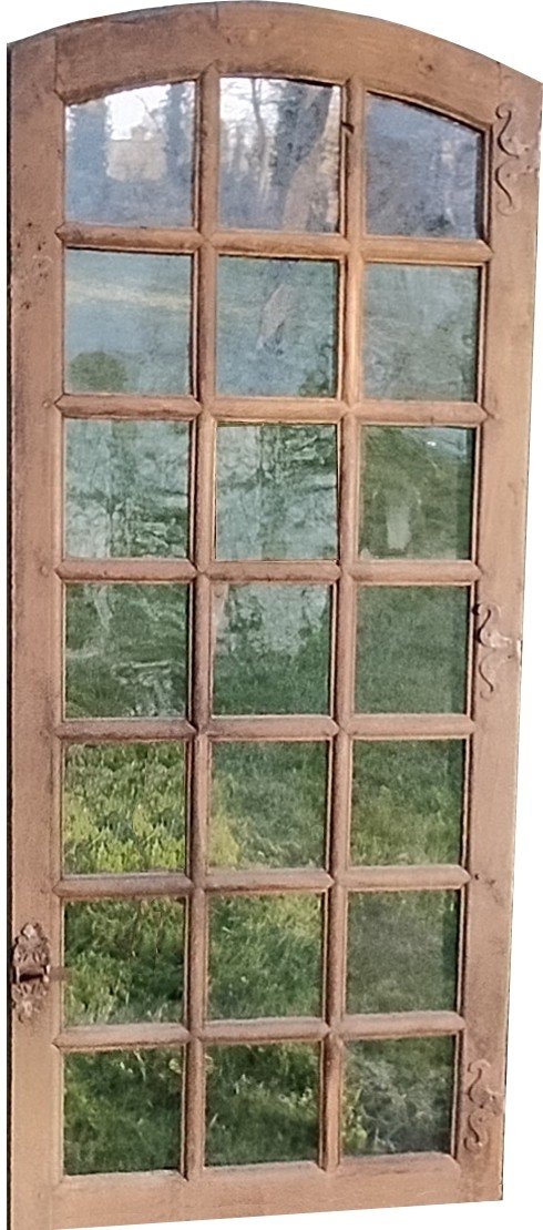 Pair Of Old 17th Century Oak Window Door Showcase Library Doors Woodwork-photo-3