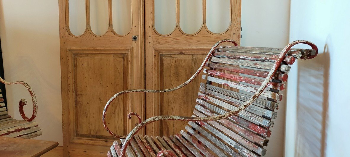 Double Porte Vitrée Ancienne XIXème Décoration Portes Fenêtre Loft Atelier Orangerie-photo-4