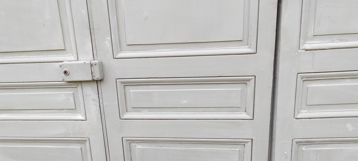 Set Of 4 Old Communication Doors Or Cabinet Doors Woodwork Door-photo-1