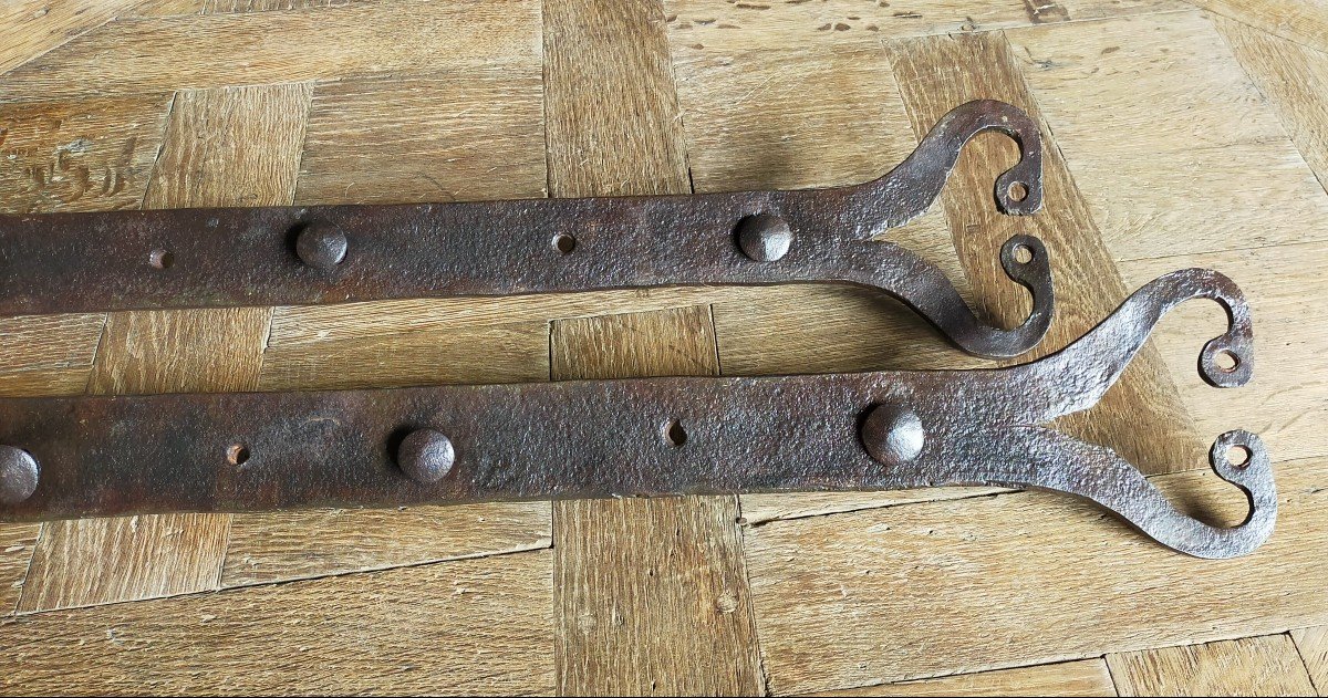 Pentures Ferronneries Anciennes Fer Forgé XVIIIème Porte Ancienne Volet Portes -photo-2