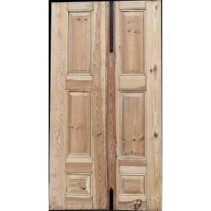 6 Old Opulent Communication Doors Or Closet In Larch